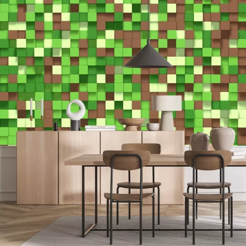 Papier peint  Fond graphique 3D avec des éléments de l’univers des jeux vidéo