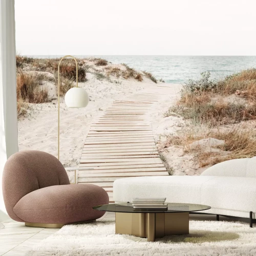 Papier peint  Dunes de sable avec végétation au bord de la mer