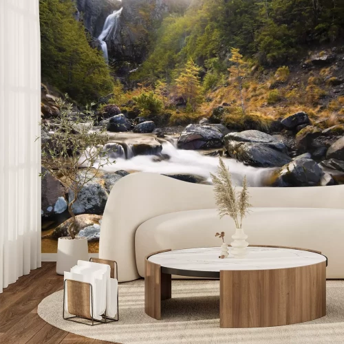 Papier peint  Cascade de montagne paysage naturel