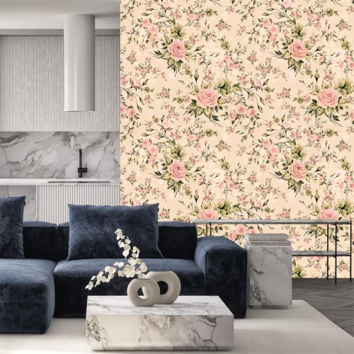 Sticker  Motif floral dans le style vintage