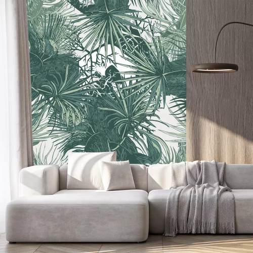 Sticker  Végétation tropicale dense dans des tons de vert