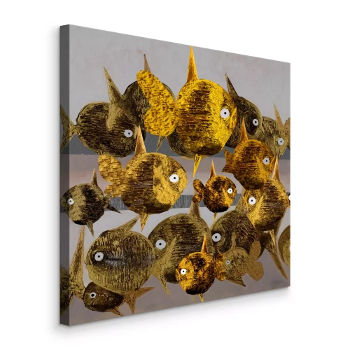 Tableau  Poisson rouge abstrait