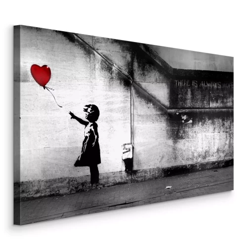 Tableau  Reproduction de « La fille au ballon » de Banksy