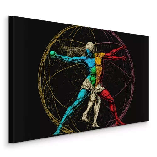 Tableau  Une silhouette dynamique dans le motif de Vitruve