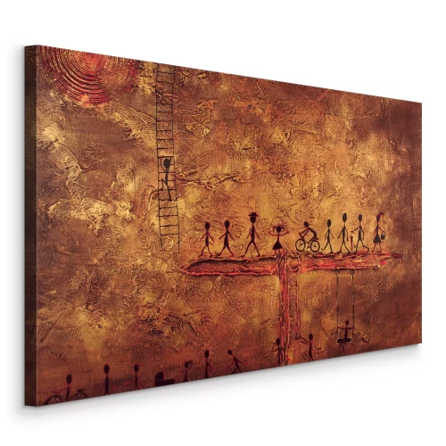 Tableau  Figures abstraites dans une composition texturée