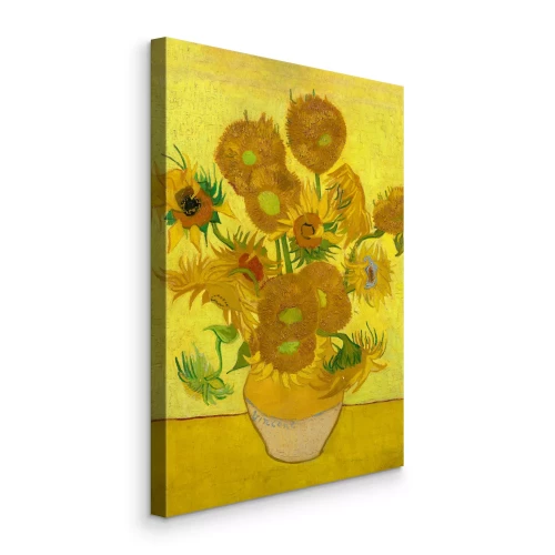 Tableau  Un vase de tournesols dans un style pictural