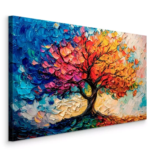 Tableau  Arbre artistique coloré peint à la peinture