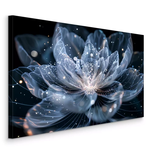 Tableau  Une fleur délicate et lumineuse aux tons froids