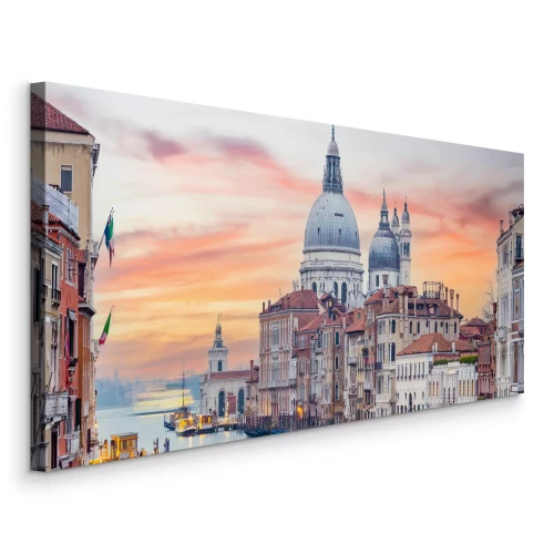 Tableau  Venise avec le Dôme de la Salute et les bâtiments des canaux