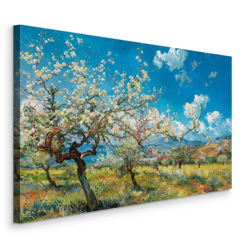 Tableau  Reproduction du Verger en fleurs de Van Gogh