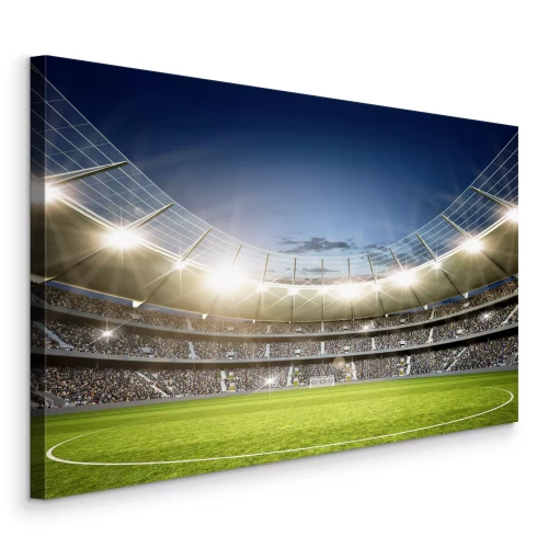 Tableau  Le stade de football sous les projecteurs