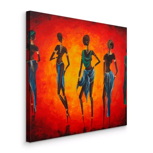 Tableau  Femmes africaines portant des foulards