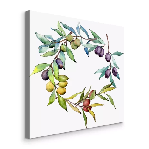 Tableau  Couronne d'olivier aquarelle