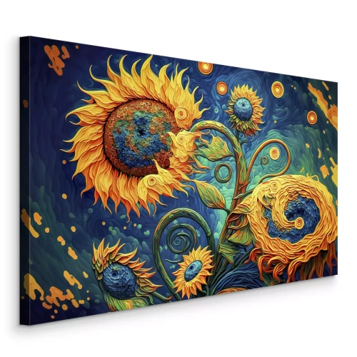 Tableau  Tournesols abstraits dans le style de Van Gogh