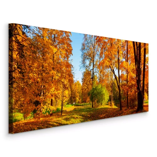 Tableau  Un automne doré dans un parc ensoleillé