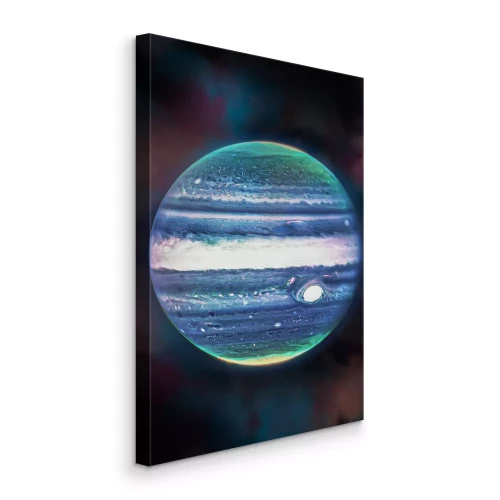 Tableau  Jupiter sur fond de cosmos étoilé