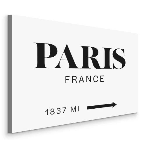 Tableau  Typographie sur le thème de Paris et du voyage