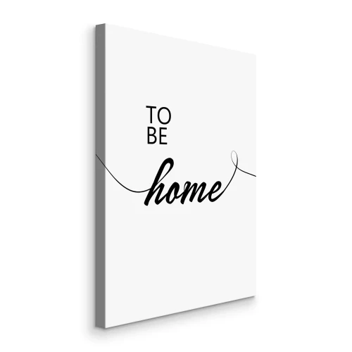 Tableau  Typographie accompagnée d'une citation sur le fait d'être chez soi