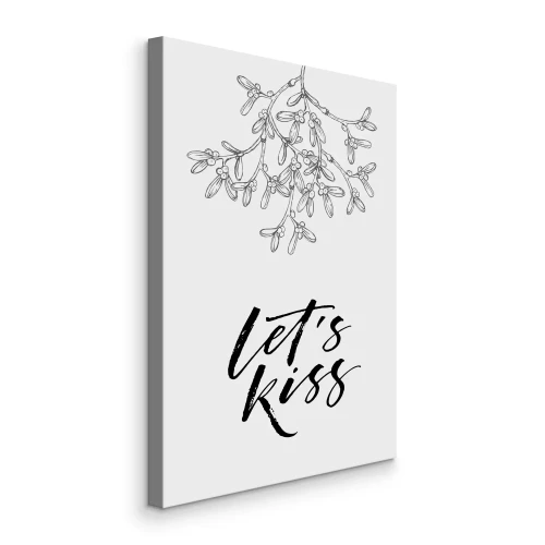 Tableau  Inscription évoquant un baiser sous le gui