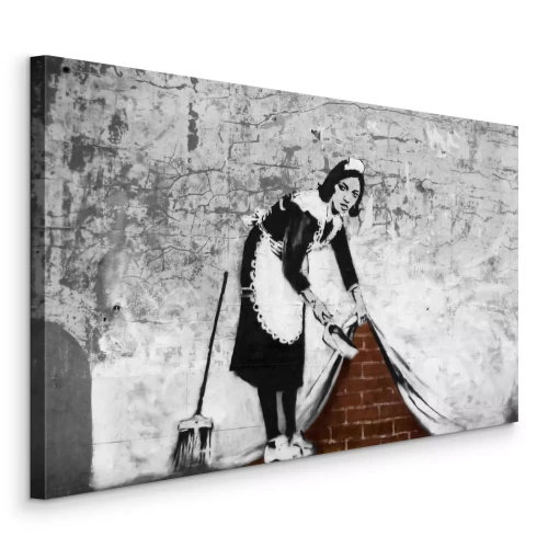 Tableau  Reproduction de la servante de Banksy