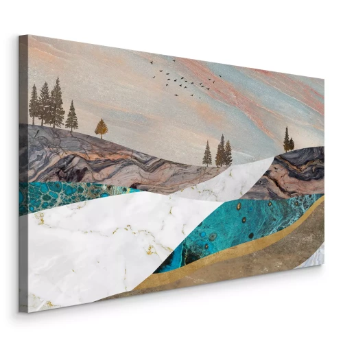 Tableau  Paysages artistiques aux textures de marbre