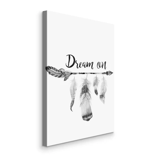 Tableau  Inscription sur le sommeil et les plumes grises