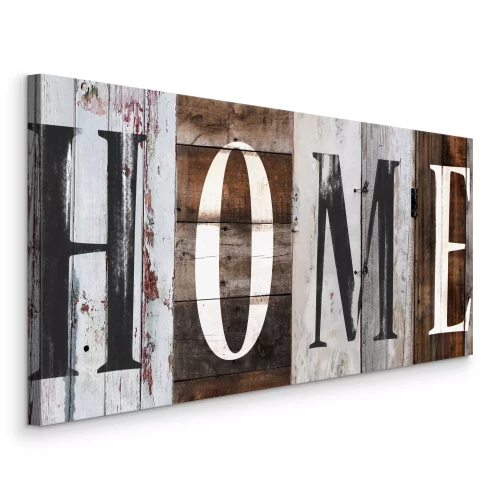 Tableau  L'inscription « maison » sur fond de planches