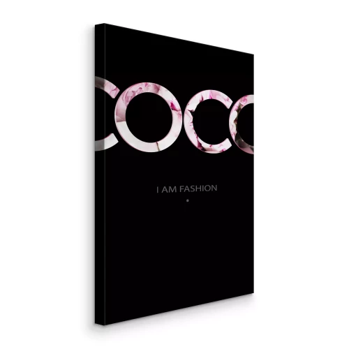 Tableau  Inscription Coco colorée sur fond sombre