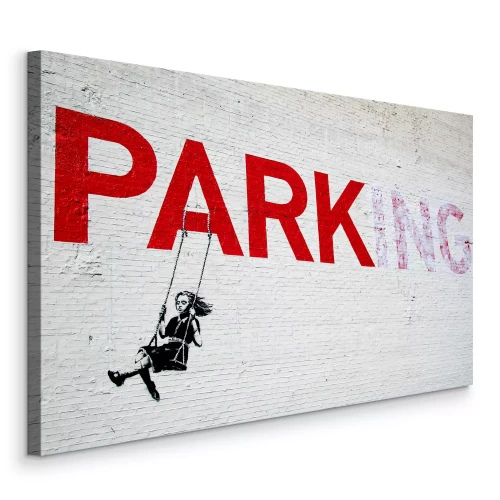 Tableau  Reproduction de la fille sur une balançoire de Banksy