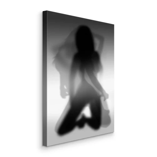 Tableau  La silhouette d'une femme dans une lueur diffuse