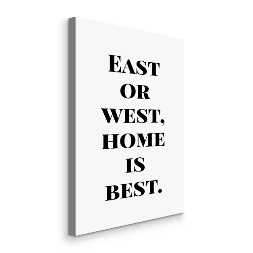 Tableau  La meilleure inscription de maison en noir