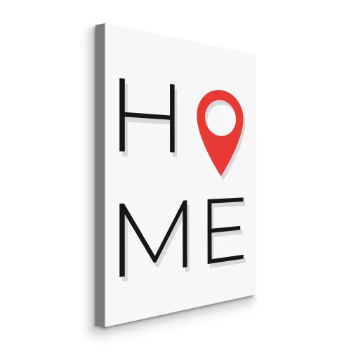 Tableau  Texte « Accueil » noir et épingle rouge