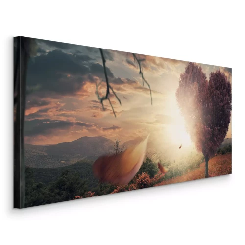 Tableau  Arbre abstrait en forme de cœur