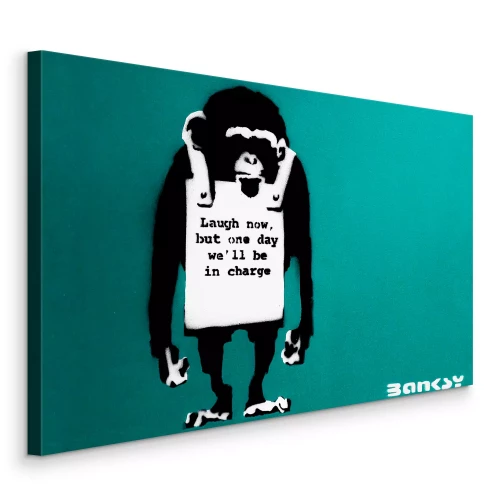 Tableau  Reproduction de Banksy. Riez maintenant.