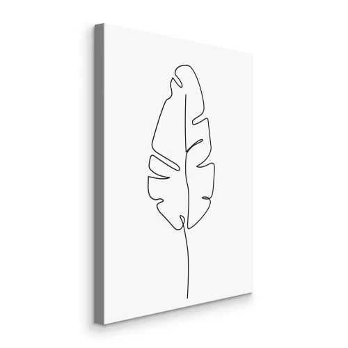 Tableau  Feuille délicate dans un style de dessin au trait