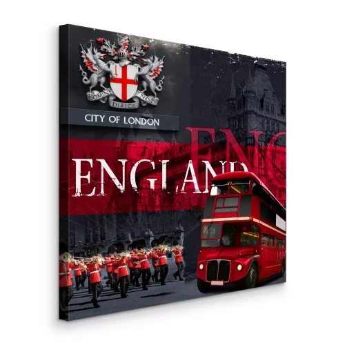 Tableau  Défilé militaire avec un bus