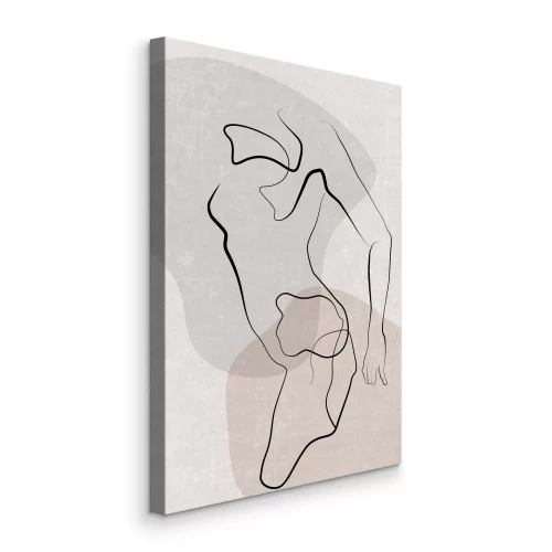 Tableau  Silhouette de contour sur fond gris-beige