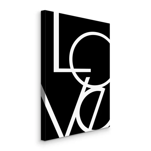 Tableau  Inscription « Amour » sur fond noir