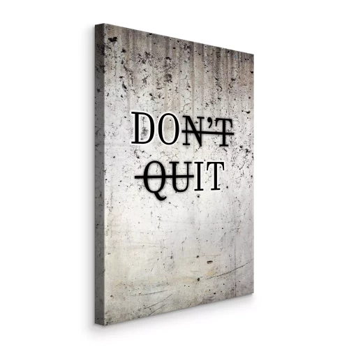 Tableau  Inscription motivante sur un mur en béton