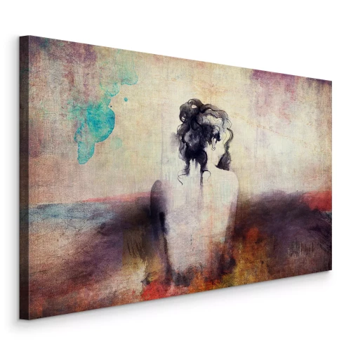 Tableau  Une femme de dos dans le tableau