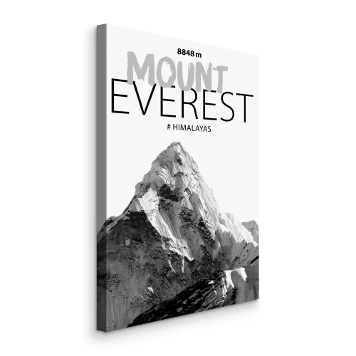 Tableau  Mont Everest avec typographie