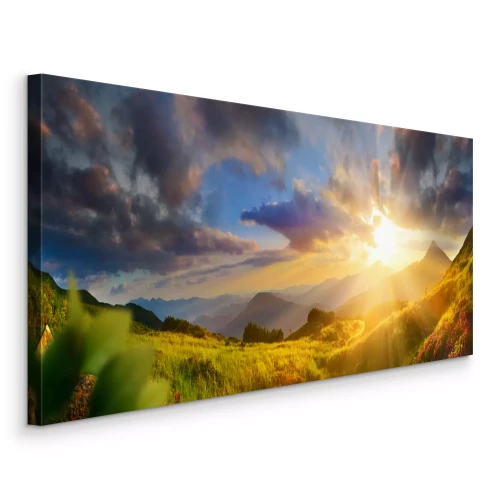 Tableau  Paysage de montagne ensoleillé