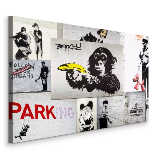 Tableau  Collage d'œuvres de Banksy
