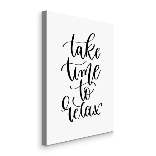 Tableau  Une inscription décorative incitant à la détente