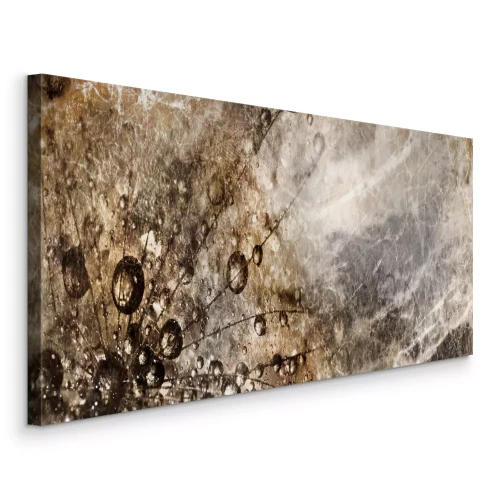 Tableau  Pissenlit sombre avec rosée sépia