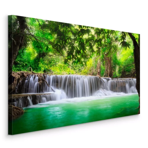 Tableau  Cascade d'Émeraude à Kanjanaburi