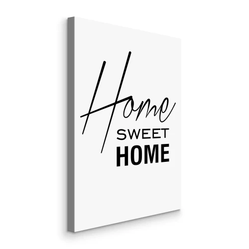 Tableau  Inscription « Home Sweet Home » en noir et blanc