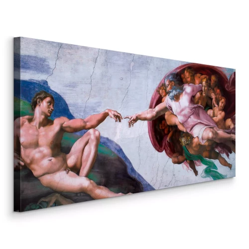 Tableau  La scène originale de la Création d'Adam de la chapelle Sixtine