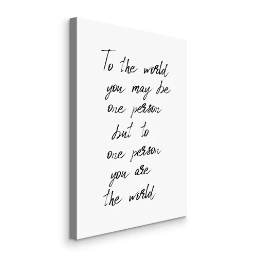 Tableau  Citation manuscrite en noir et blanc