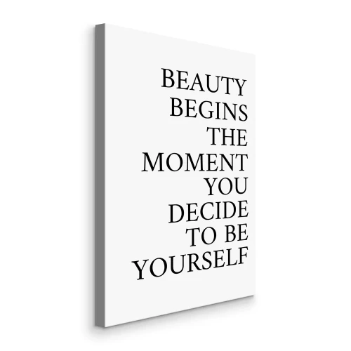 Tableau  Une citation sur le fait d'être soi-même sur fond blanc